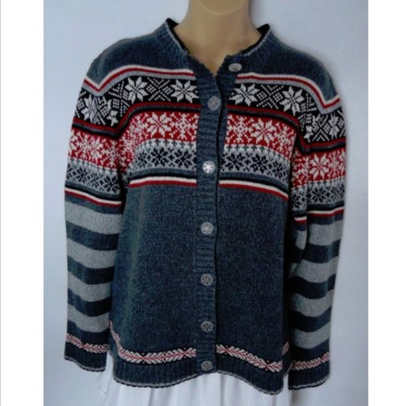 fair isle cardigan sweater